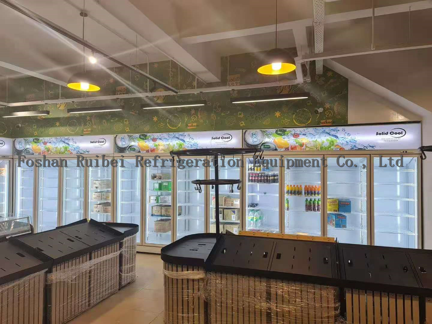 Upright Showcase Cooler Restaurant Hotel Grocery Store Showcase Display Refrigerator