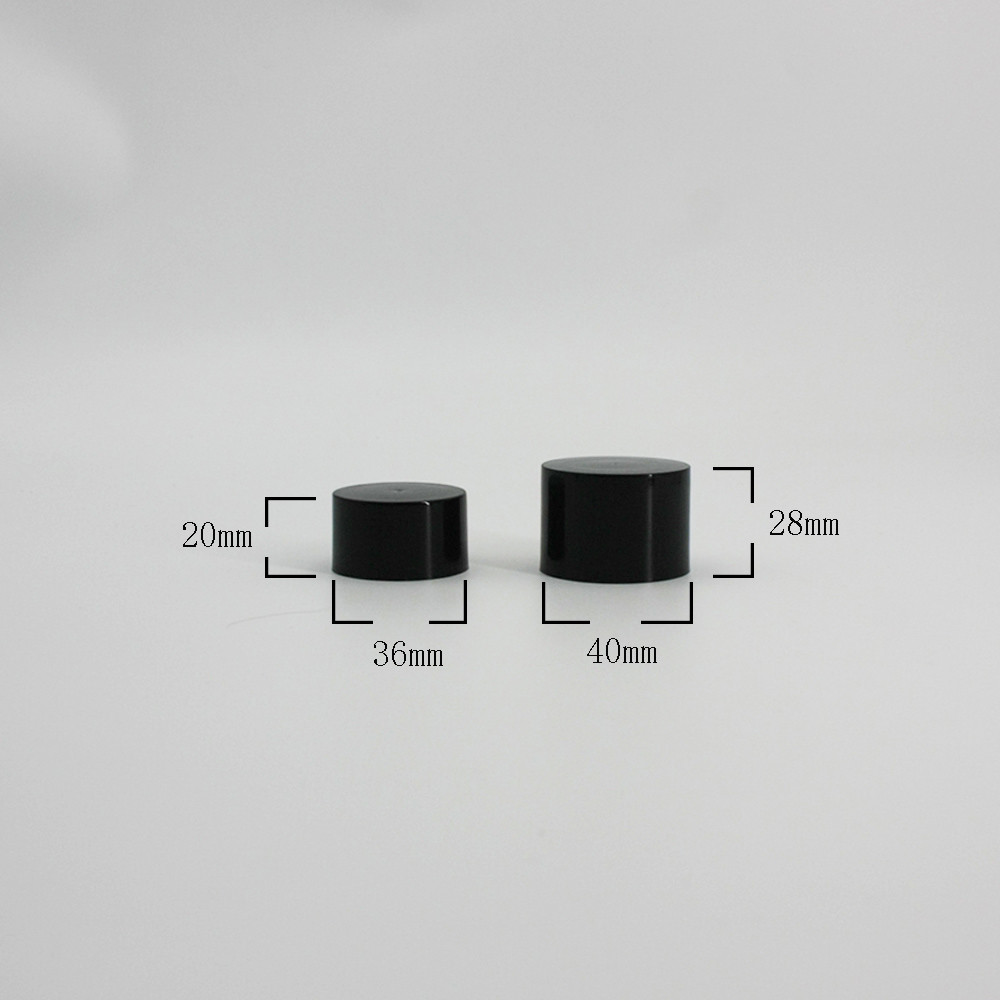 24mm 28mm PP Black Double Layer Flip Top Cap