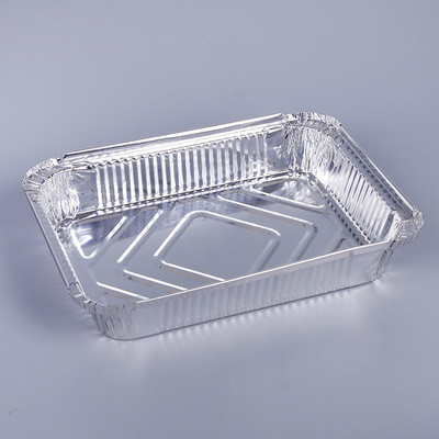 4900ml Tin Foil Food Takeaway Boxes For Eggplant Needle Mushroom Nori