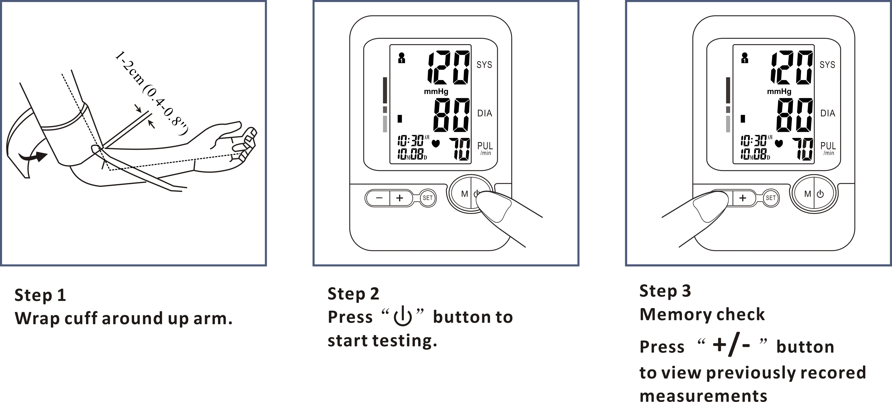 Medical Electronic Digital Sphygmomanometer Digital Arm Blood Pressure Monitor