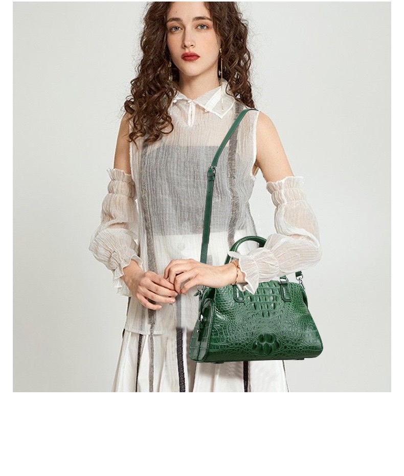 Genuine Crocodile Skin Lady Purse Authentic Real Alligator Leather Female Handbag Long Strap Women's Large Shoulder Bag