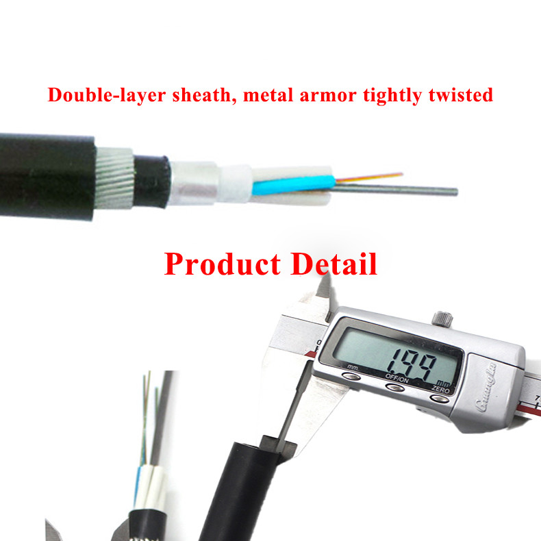 GYTA33 cable 4 6 8 12 24 48 Cores G652D SM Submarine Stranded Steel Armoured fiber cable
