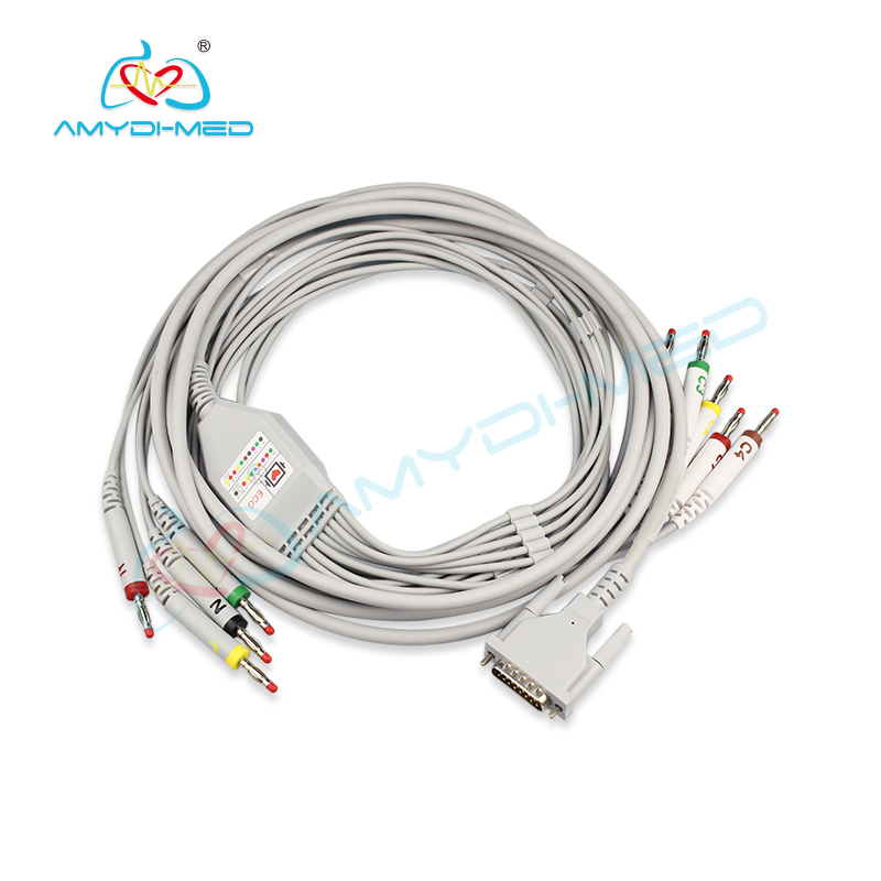 Fukuda OEM Ekg Ecg Cable Denshi FX-2111 FX-3010 FX-4010 FCP-2155 10 Lead Ecg Cable