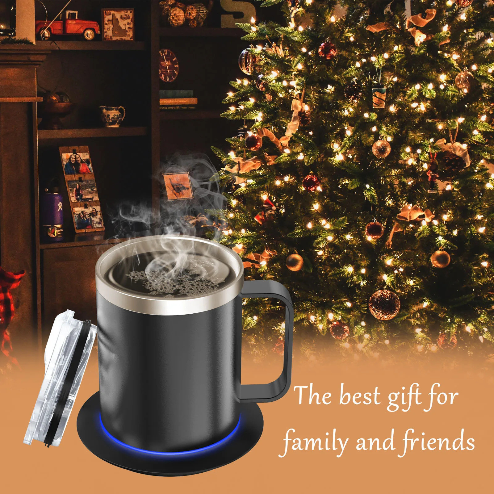 Thermostatic Temperature Control Self Heating Ceramic Mug 55 Degree