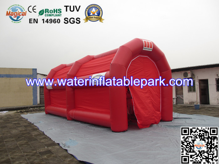 Promotional Red Inflatable Tent , Commercial Grade PVC Inflatable Tunnel Tent