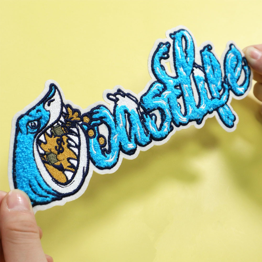 Self Adhesive Chenille Embroidery Patch Die Cut Border For Hoodie Hats​