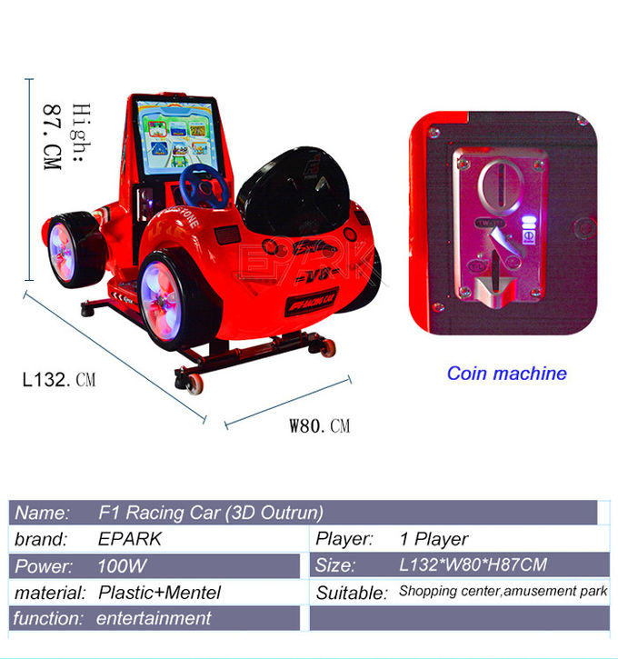 F1 Outrun 3D Electric Kids Swing Machine For Shopping Mall