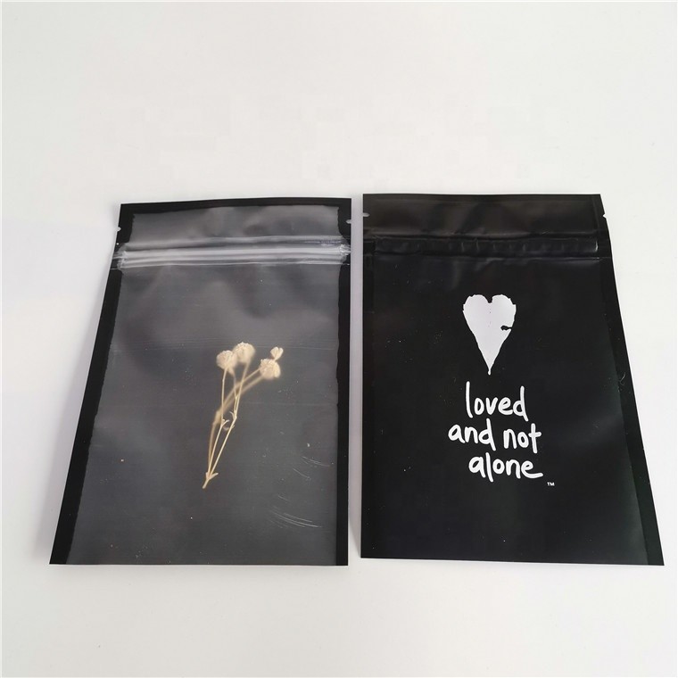 Custom printed zip lock jewelry bracelet packaging zipper bag small plastic bag with one side clear