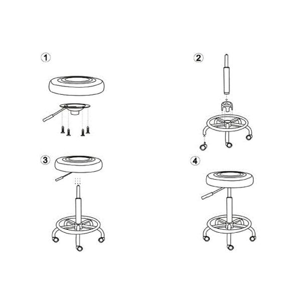 Adjustable ESD Laboratory Chair With Metal Gas Rod