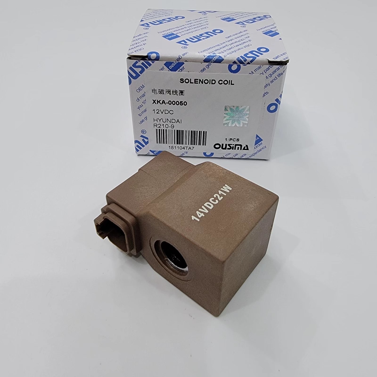 XKAL-00050 Solenoid Valve Coil 12 VDC Hyundai R210-9 Excavator Spare Parts