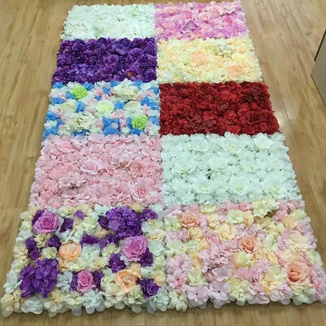 Top Quality Artificial Flower Wall 40*60cm Size Per Panel For Wedding And Home Decoration