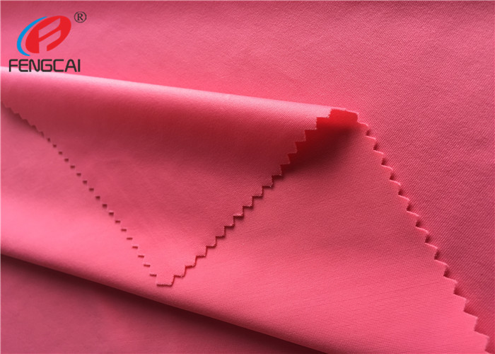 Super Soft Silk Breathable Polyester Spandex Fabric , Plain Dyed Lycra Fabric For Sports