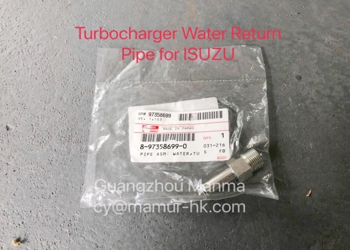 Turbocharger Water Return Pipe ISUZU Engine Parts For 4HK1 8-97358699-0