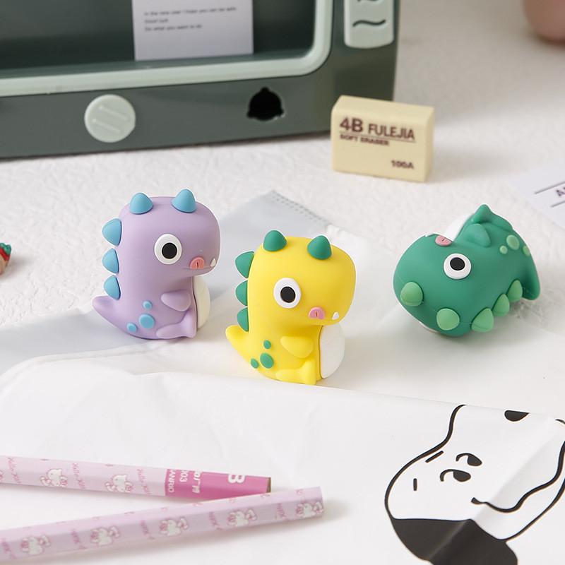 Mini Kids Pencil Sharpener Stationery Cute Manual Pencil Sharpener Silicone Stationery