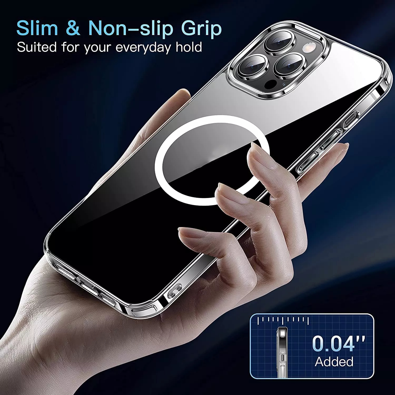 14 Pro Max Universal Shockproof Magnetic Clear TUP Phone Case for iPhone XR 11 12 13