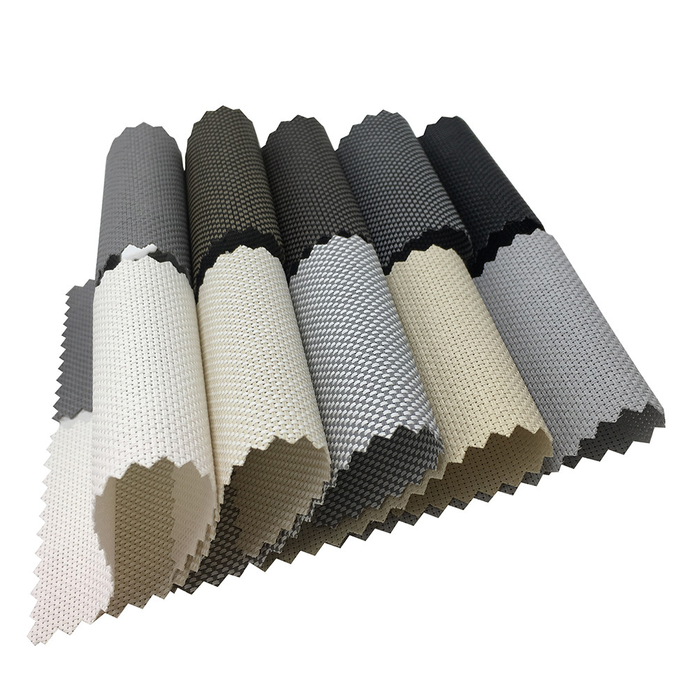 Outdoor Window Fiberglass Sunscreen Shade Roller Blind Fabric 1% Openness