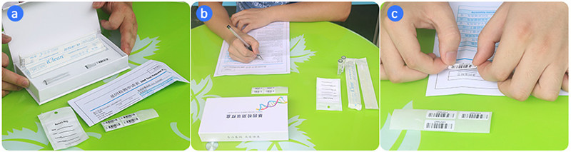 HUACHENYANG DNA Collection Kit Flocked Nylon Tip Swab Kit Paternity Test Kit