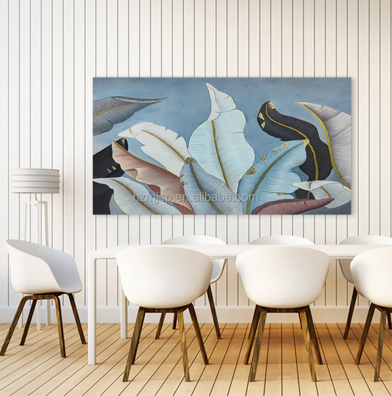 NO Original Customized Flower Colorful Hand Painted Canvas Oil Painting for Modern Home Decor 6 Color Print Method