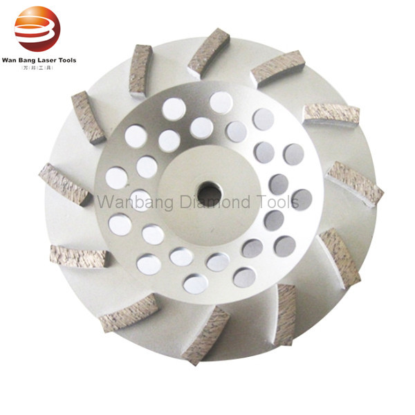 180mm Round Shaped Turbo Diamond Cup Wheels For Floor Grinding