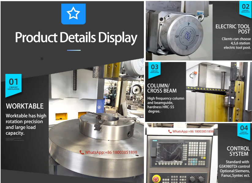 CK5112 Vertical CNC Turning Milling Lathe Machine Single Column Vertical Lathe