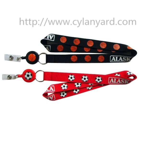 sports team lanyard with retractable reel