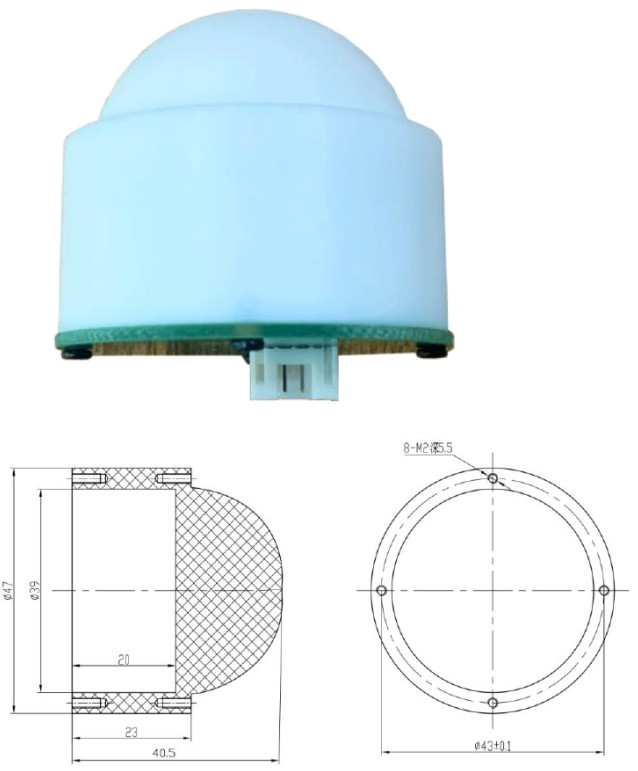 KLM800 Radar Level Sensor Module High Integration Short Measurement Accuracy ±2mm, Communication RS485