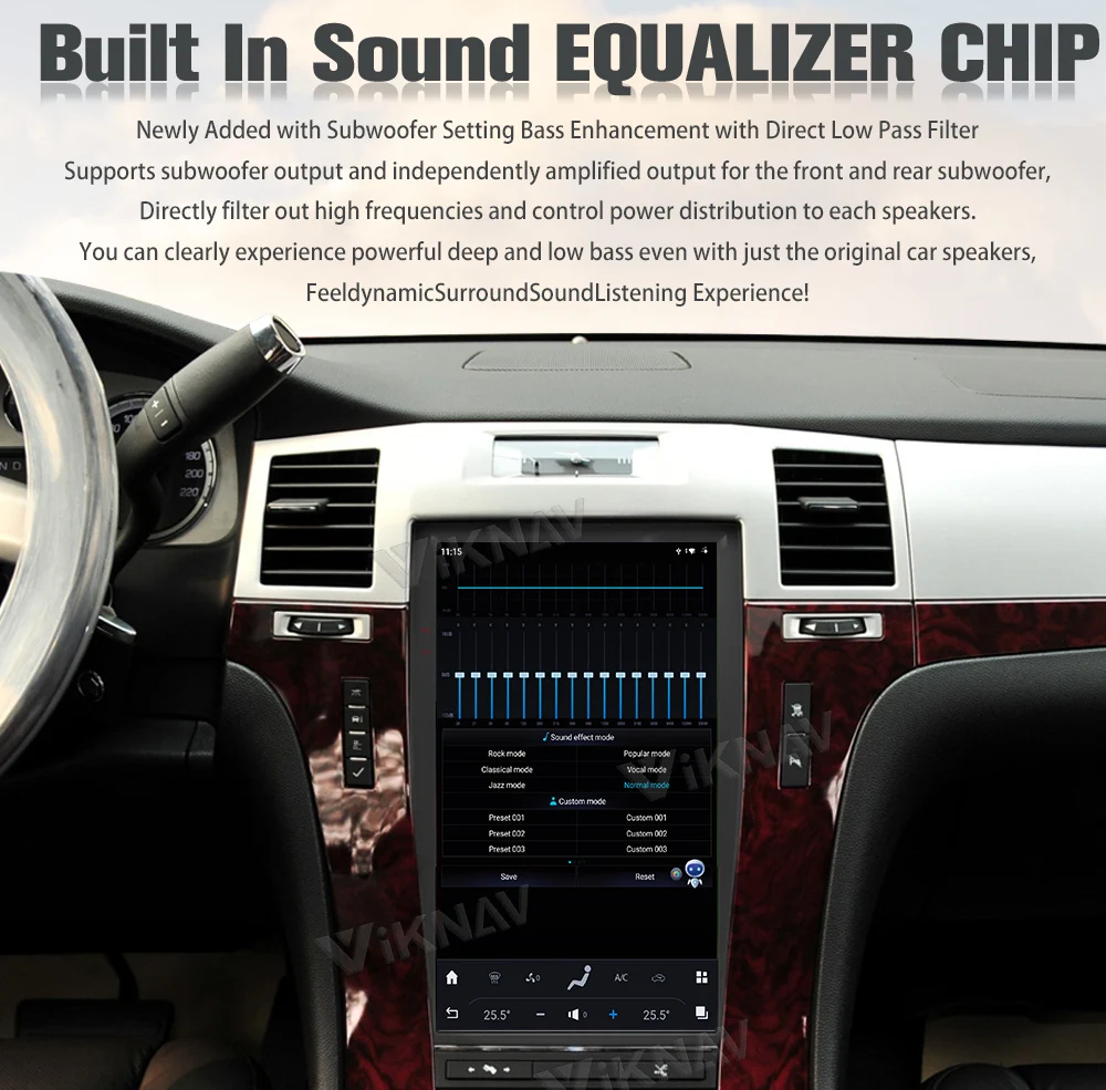 Touch Screen GPS Navigation Cadillac Escalade Radio Replacement 2008-2012 Wireless Carplay