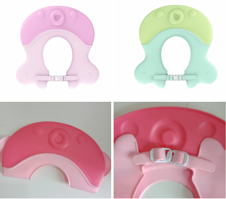 Blue / Pink Color Baby Shampoo Cap Child Safety Training Potty SGS Certification
