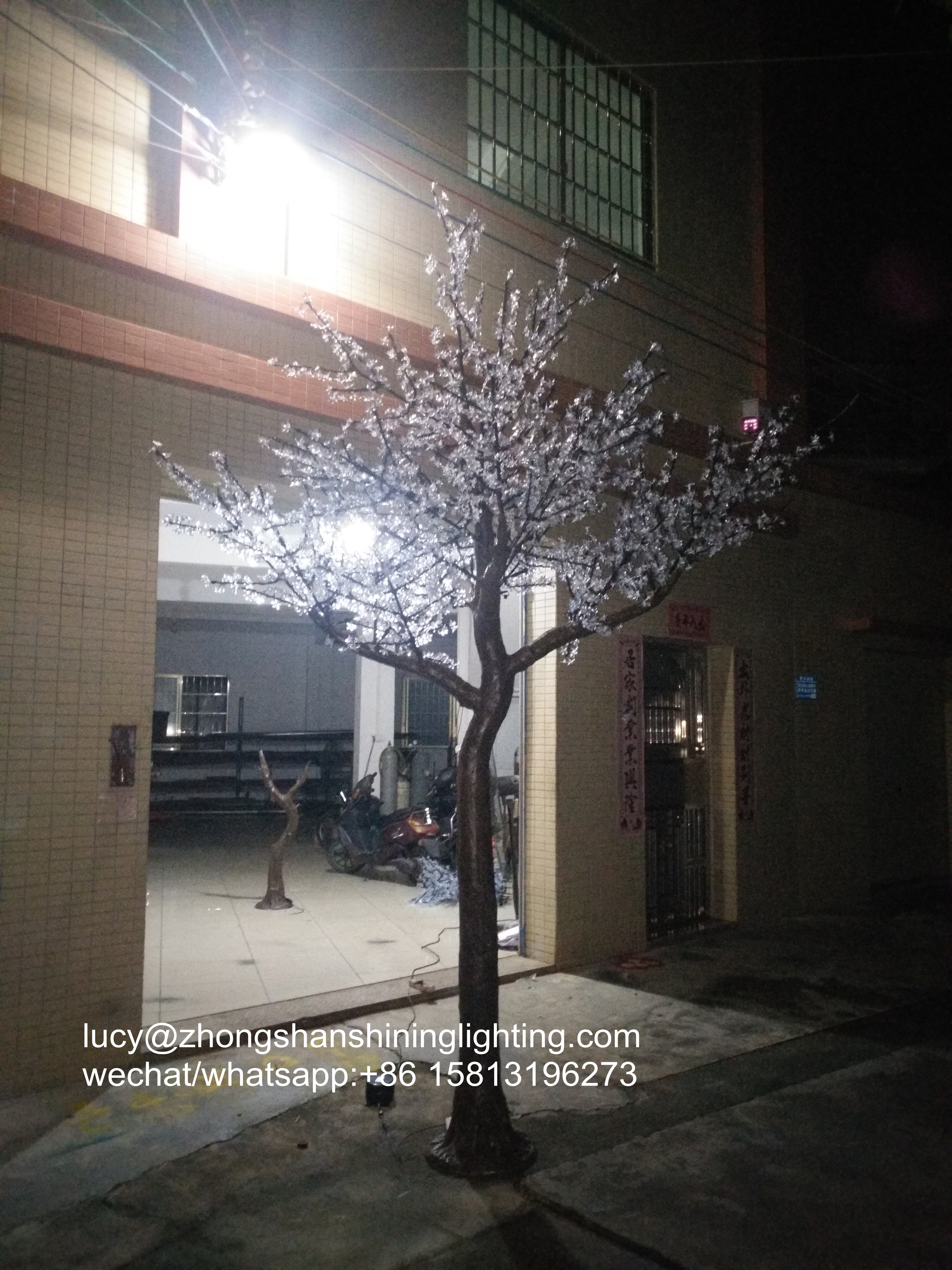 outdoor artificial trees with lights