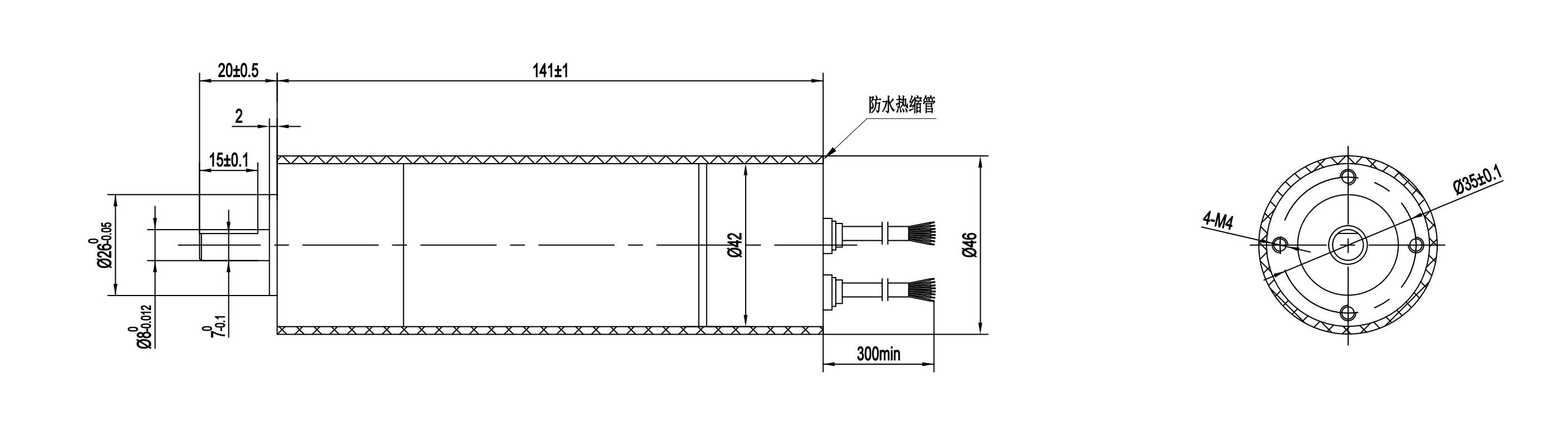42BLY Series 0.6N.M IP65 Waterproof Brushless Dc Gear Motor 0.5A 24v 370rpm