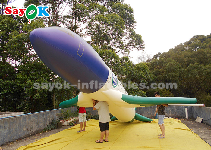 ROHS Custom Inflatable Products , 10 Meter PVC Inflatable Airplane Model For Exhibition Display