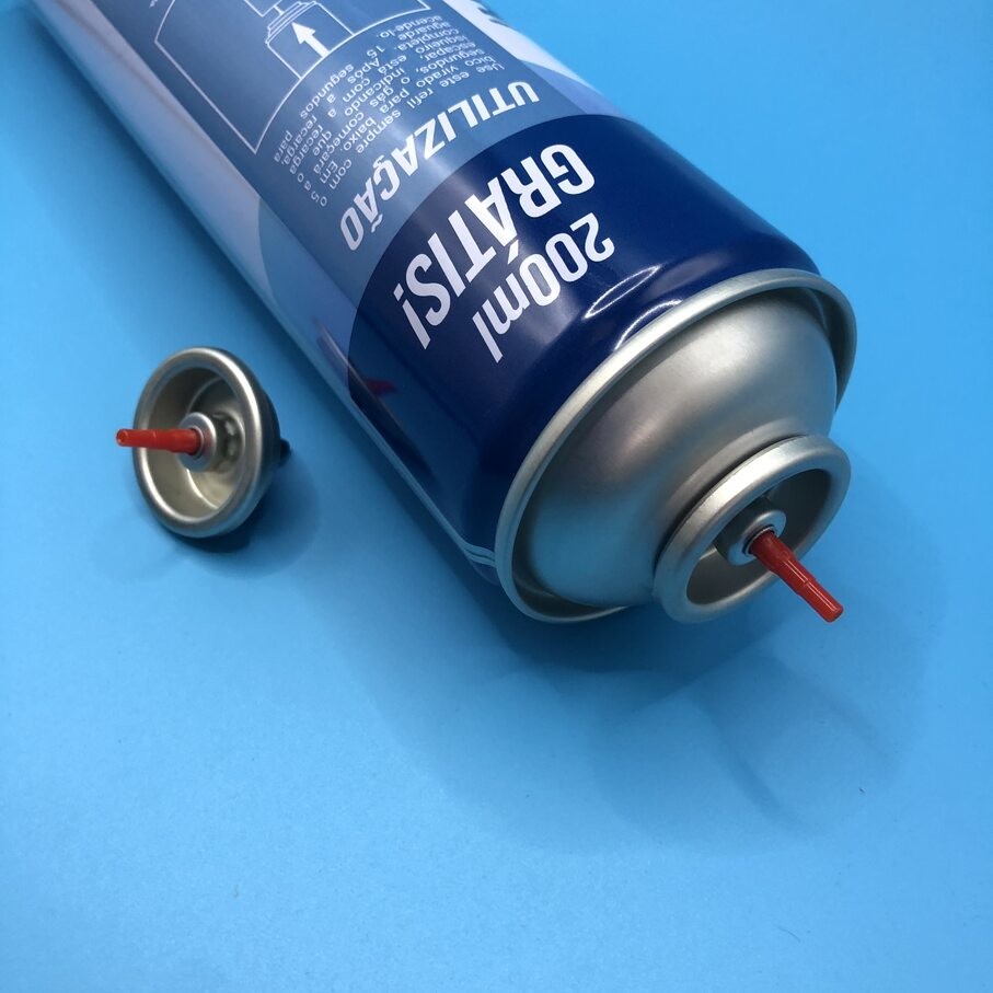 Normal Temperature Gas Lighter Refill Valve with Mounting Cup Down Dimples