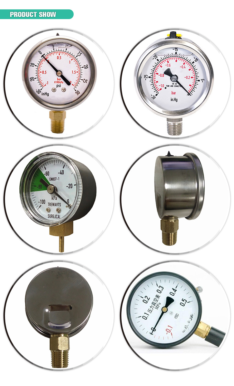 100mm Vacuum Pressure Measurement Instruments OEM ODM OBM Customized