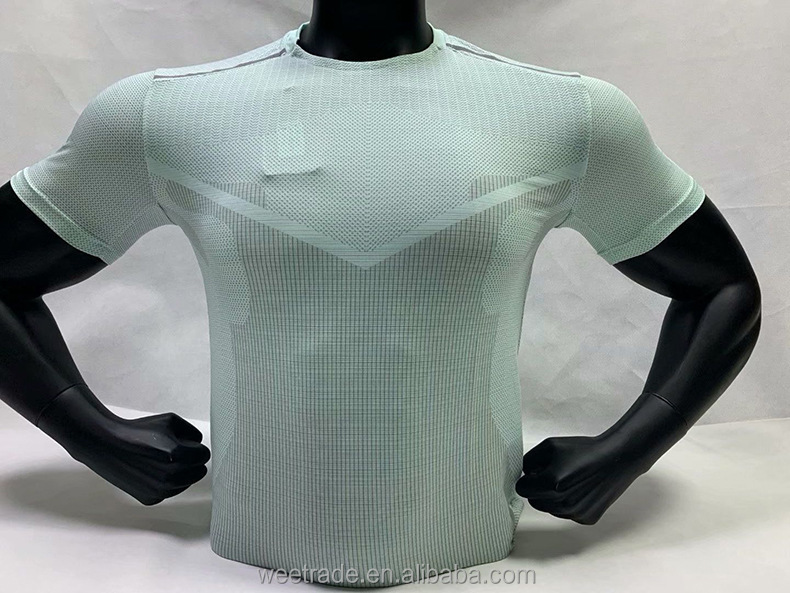 Fashion quick drying fitness gym tshirt clothes sport running short sleeve shirt for men