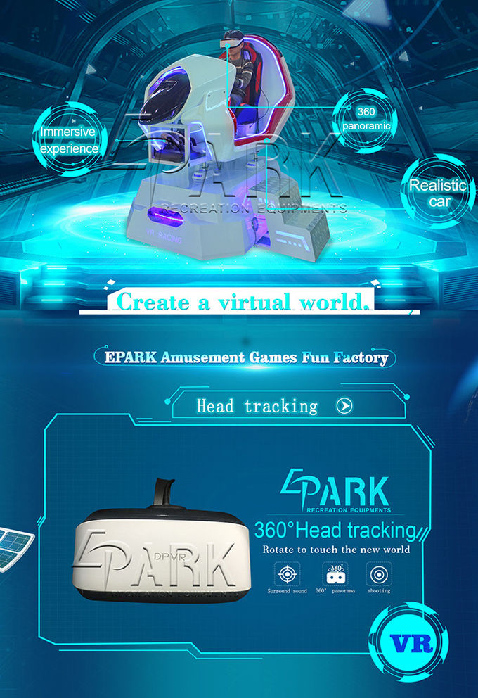 Racing Motion Car 6 Dof 360 Degree High Speed Vr Car Simulator