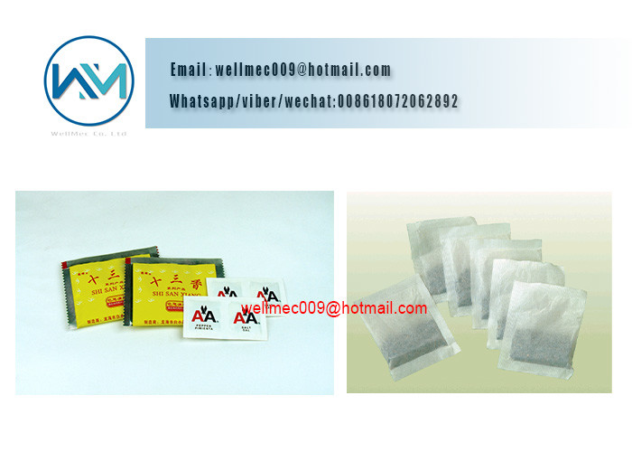 3 Sides Sealing Tea Bag Packing Machine For Granules with Speed 80 M/MIN