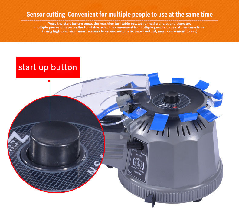 Transparent Turntable Tape Dispenser 25w Adhesive Tape Dispenser
