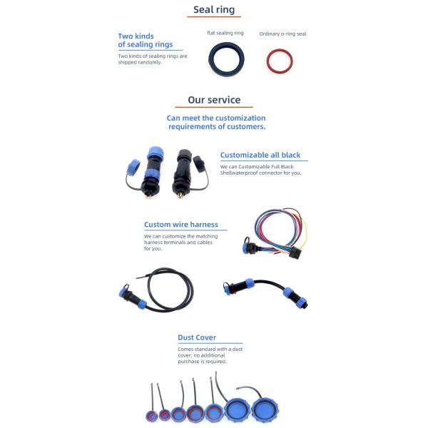 Manufacturer's IP68 Waterproof Aviation Plug Connector Series-Sp13 Sp16 Sp20 Sp21 Bett Wire Fast with Copper Contacts