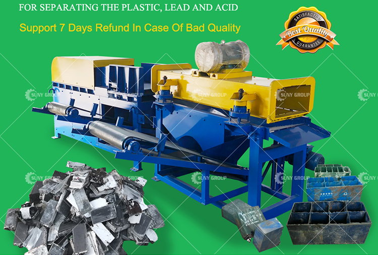 Design Scrap Lead Acid Batteries Recycling Machine Production Line Easy Operation