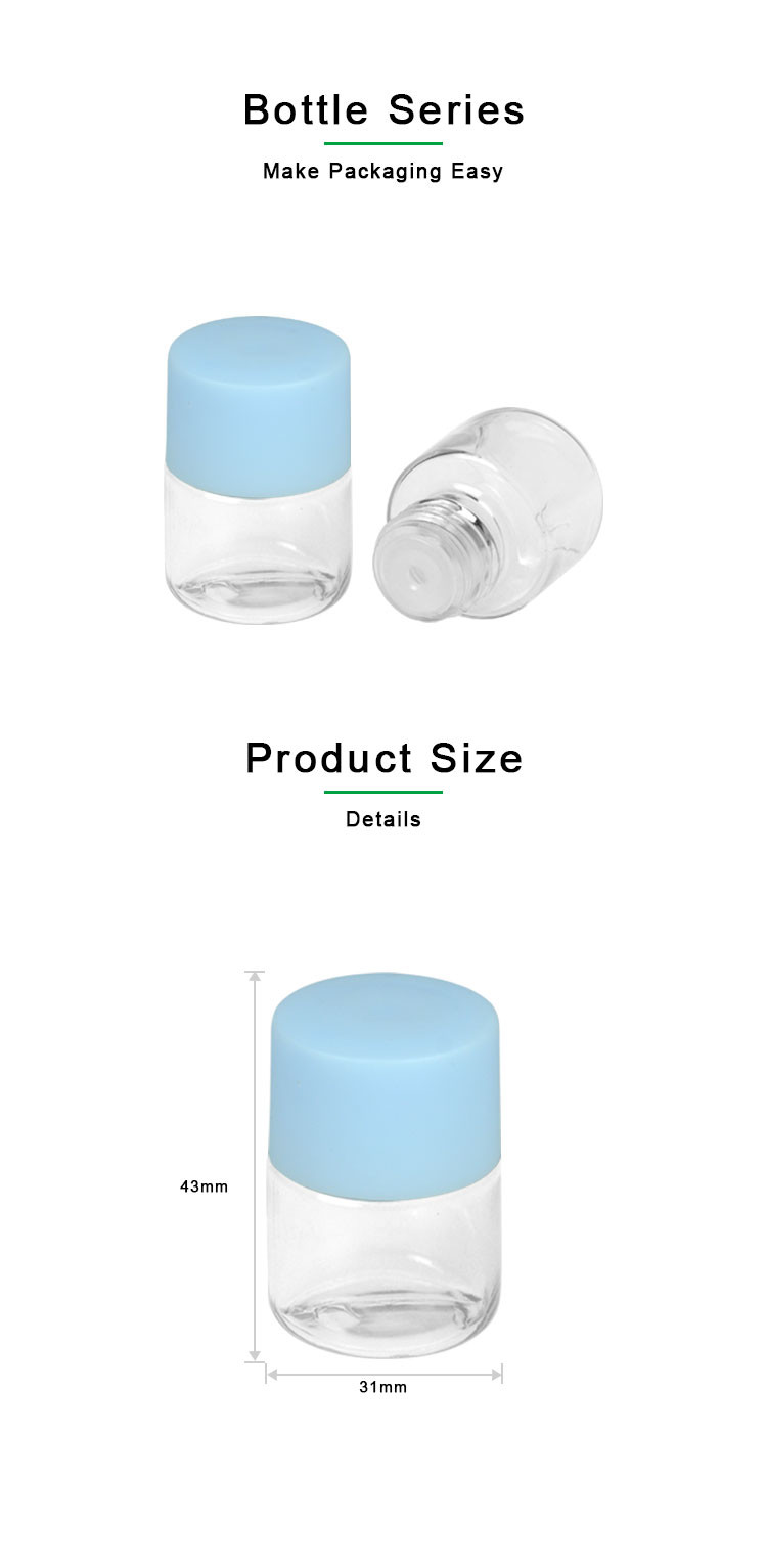 High Quality Cosmetic Packaging 10ML&50ML Empty Plastic PETG Round Bottle Toner Mini Lotion Sample Bottles