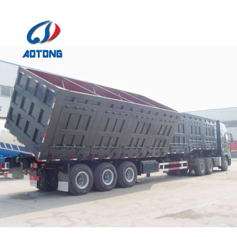 Low Bed Deck Dimension of 12000X2500X1500mm Dump Semi Trailer for Australia Market