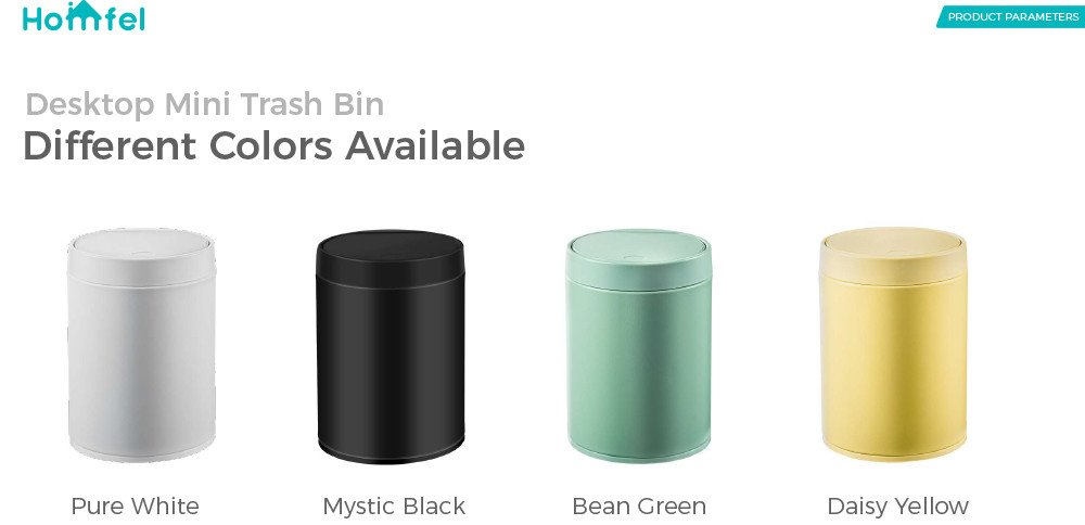 OEM Office Touch Garbage Can Waste Bin 3L Desktop Mini Stainless Steel