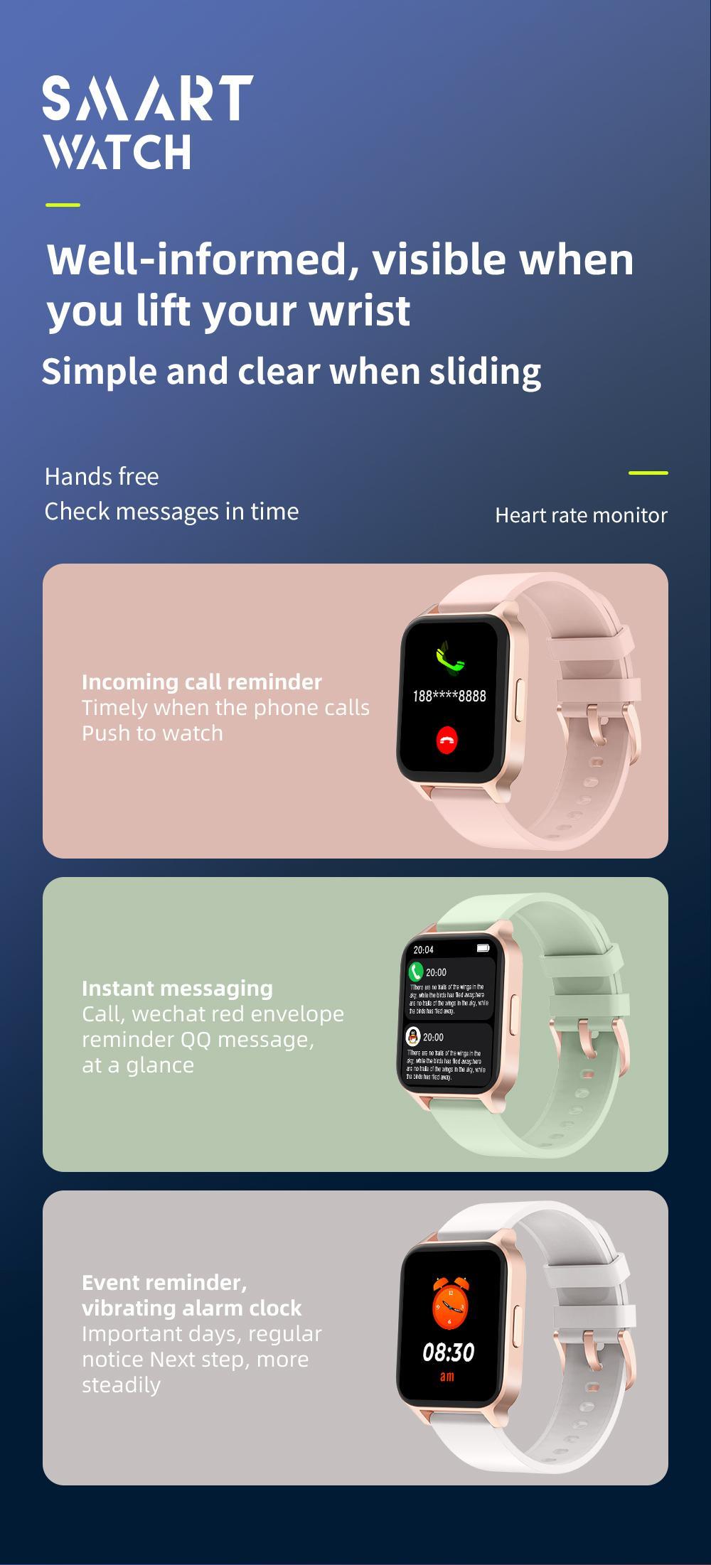 Explosive 240*295 Screen Resolution 304 Stainless Steel Clasp Multi-Sport Function Health X5 Smart Watch