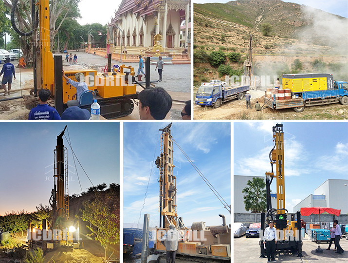 Diesel Engine Borehole Drilling Machine Mud Rotary And Dth Air Hammer