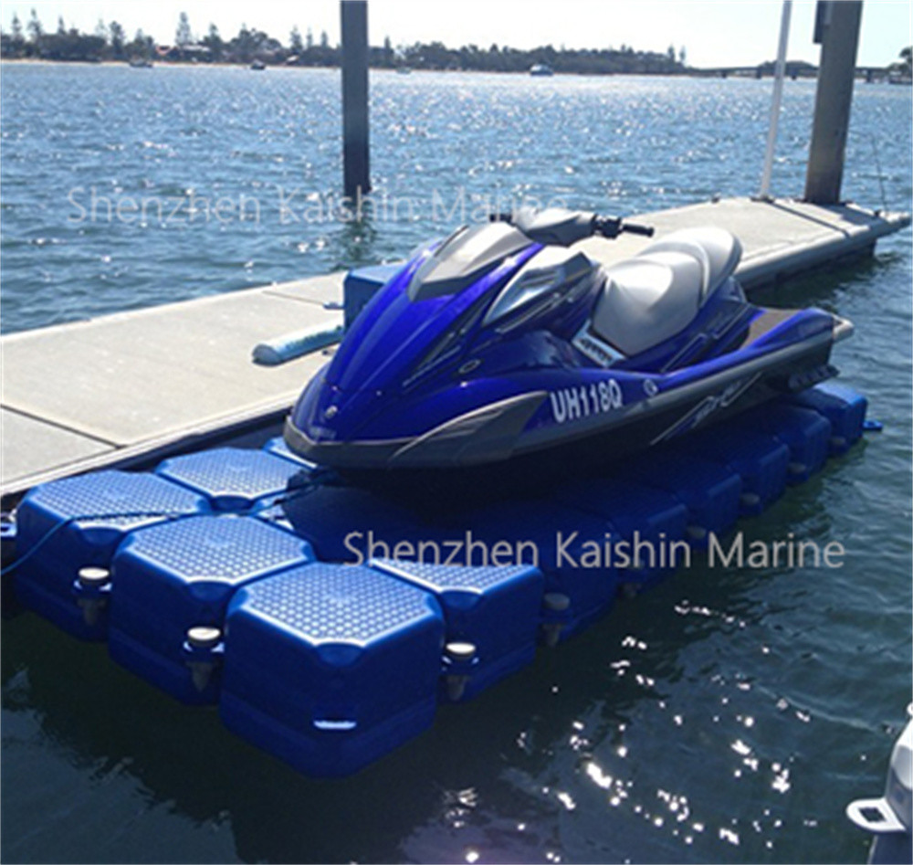 Orange/Blue/Grey Floating Cube Floating Walkway Bridge Marina Modular Pontoon With 350kg/Sqm Load Capacity
