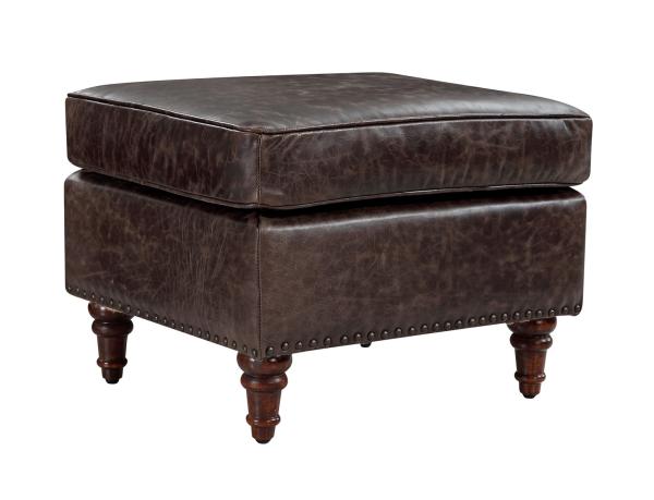 Solid Wod Legs Vintage Leather Furniture Sofa Footrest Living Room Storage