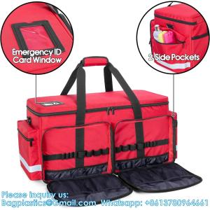 Emergency Medical Bag Empty With Compartment For Oxygen Tank First Responder