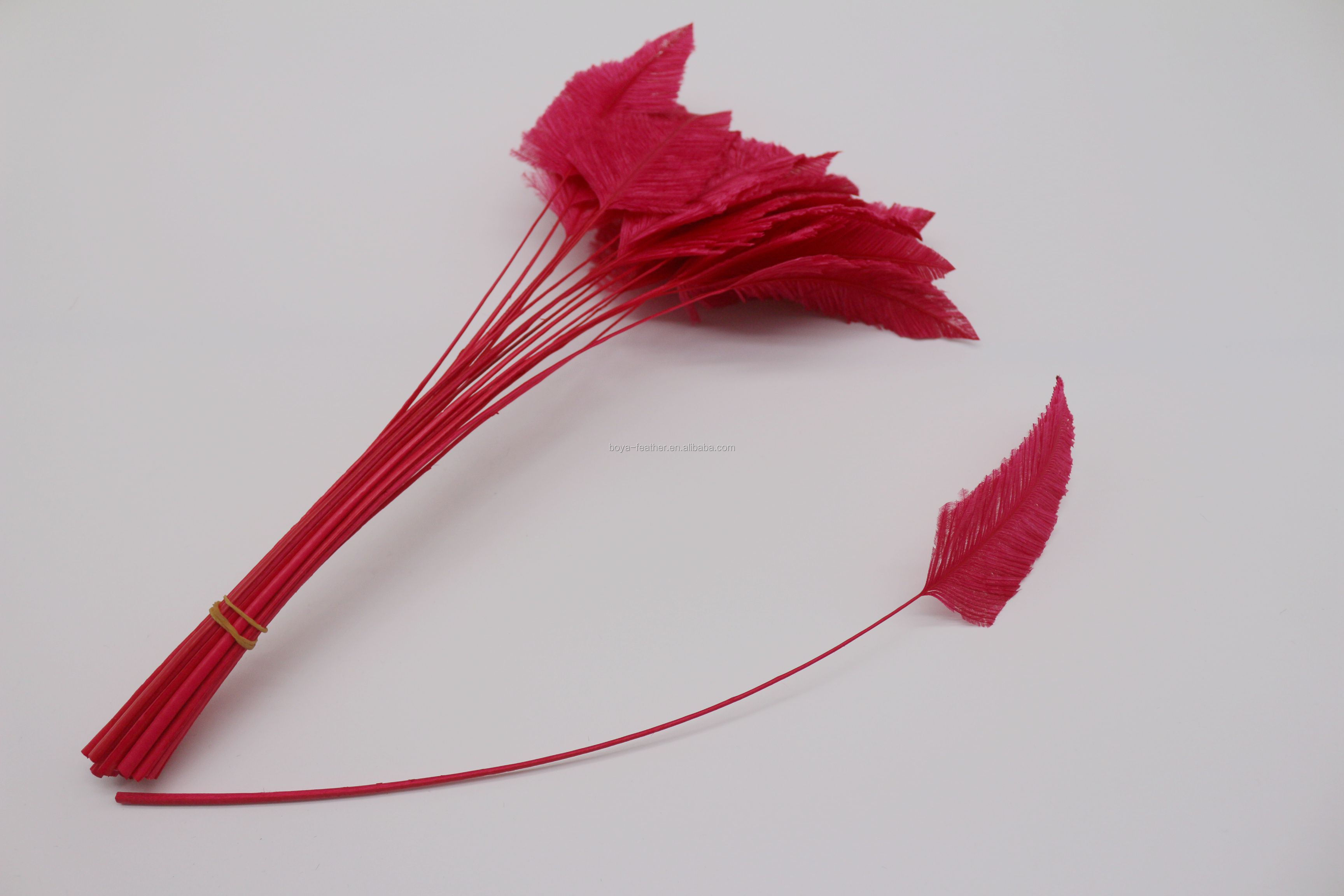 25-30cm Decor Millinery Feather , Head Arrow Stripped Ostrich Plume Feathers