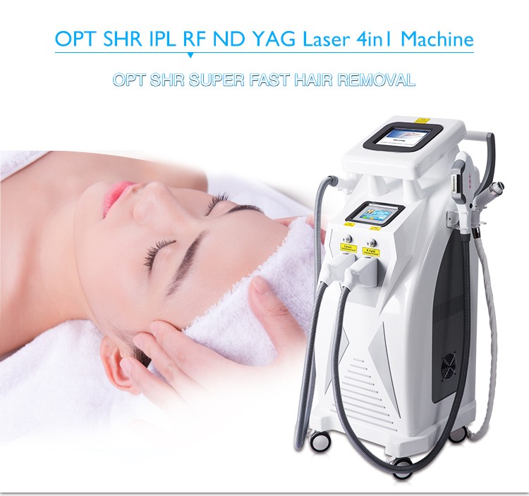 Hottest elight ipl rf nd yag laser multifunction beauty apparatus with CE