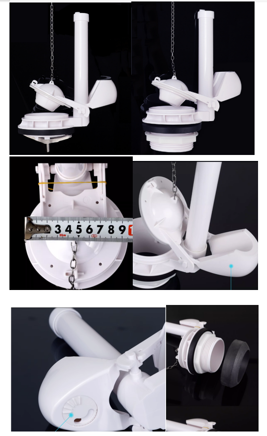 ABS Toilet Tank Accessories With Adjustable Overflow Pipe Height In Modern Design